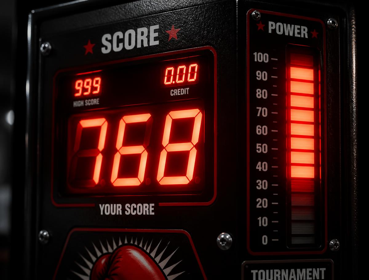 Pantalla de puntuación y medidor de potencia de la máquina de boxeo